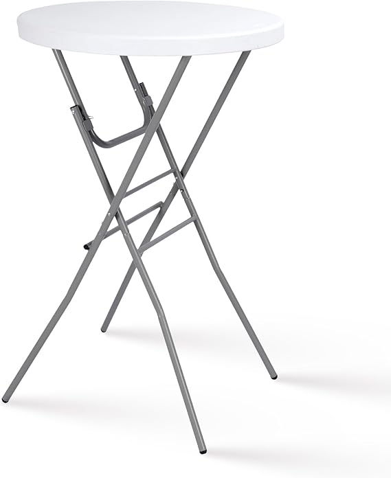 Round Folding Cocktail Bar Table – High Top Indoor Outdoor