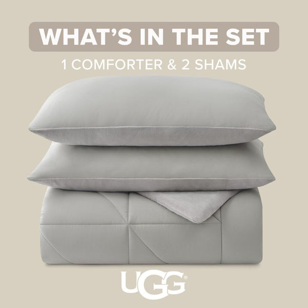 Reversible Comforter Set with Down Alternative Fill & Pillow Shams