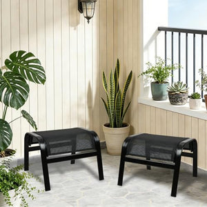 Outdoor Ottoman Footrest Set of 2