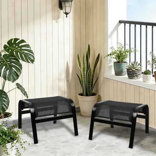 Outdoor Ottoman Footrest Set of 2