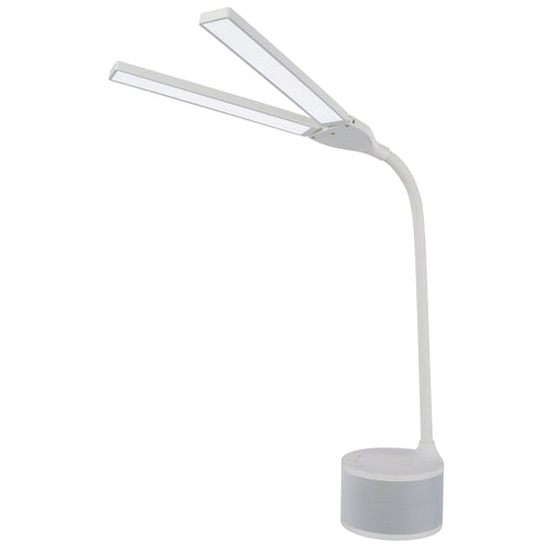 LED Desk Lamp with Bluetooth Speaker & Dual Adjustable Shades