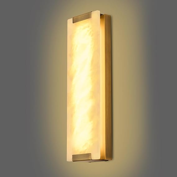Alabaster Wall Sconce – Natural Marble Dimmable LED Wall Light
