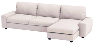 Kivik Sofa with Chaise Sectional Slipcover – Polyester Beige