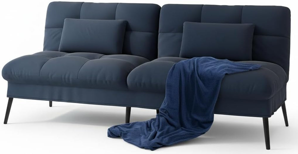 Convertible Futon Sofa Bed with Adjustable Backrest