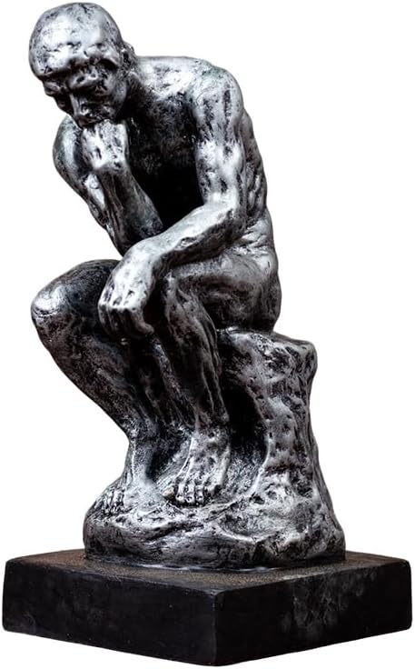 The Thinker Bronze Sculpture Figurine – Decorative Collectible Statue for Home & Office