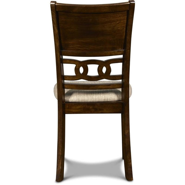 5-Piece Round Dining Set with Storage Shelf & Upholstered Chairs