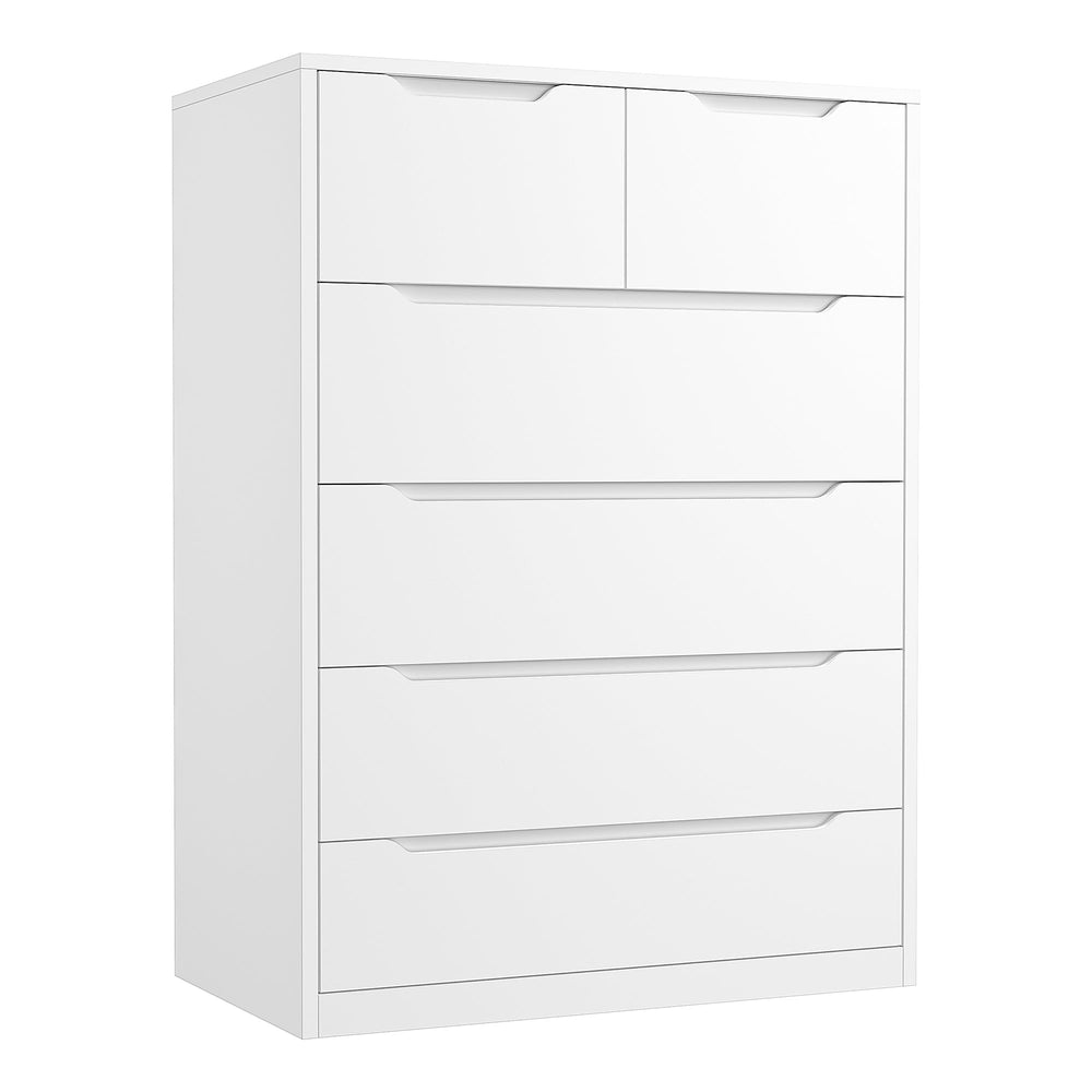 6-Drawer Tall Wooden Dresser – Modern Chest of Drawers for Bedroom