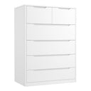 6-Drawer Tall Wooden Dresser – Modern Chest of Drawers for Bedroom