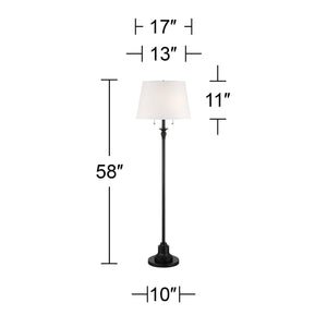 Spenser Traditional 58" Floor Lamp with White Shade