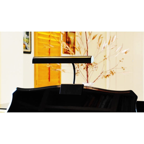 14-Inch LED Grand Piano Lamp with Adjustable Gooseneck and Clip-On Base