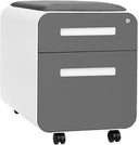 2-Drawer Mobile File Cabinet with Cushion Seat