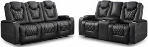 Power Reclining Sofa Set with Cup Holders & USB Ports