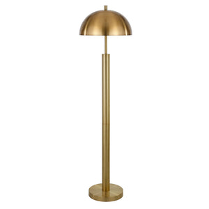 58" Mid-Century Modern Floor Lamp – Gold Dome
