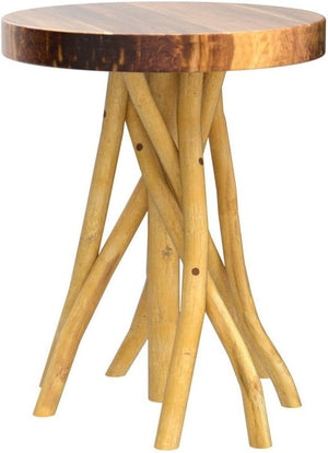 Teak Wood Stick Leg End Table