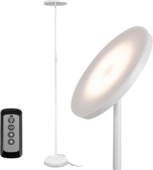 LED Torchiere Floor Lamp with Remote & Foot Switch