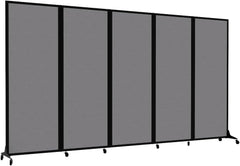 5-Panel Folding Room Divider with Locking Wheels