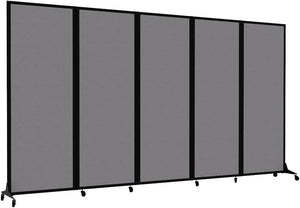 5-Panel Folding Room Divider with Locking Wheels