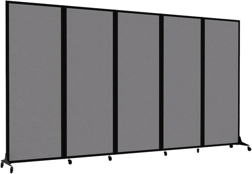 5-Panel Folding Room Divider with Locking Wheels
