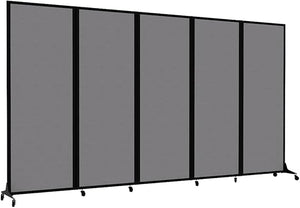 5-Panel Folding Room Divider with Locking Casters