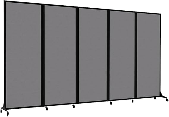 5-Panel Folding Room Divider with Locking Casters