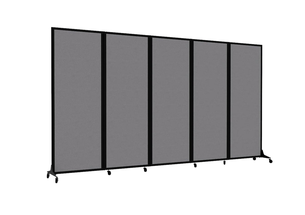 5-Panel Folding Room Divider with Locking Wheels