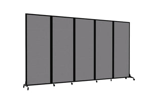 5-Panel Folding Room Divider with Locking Wheels