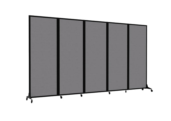 5-Panel Folding Room Divider with Locking Wheels
