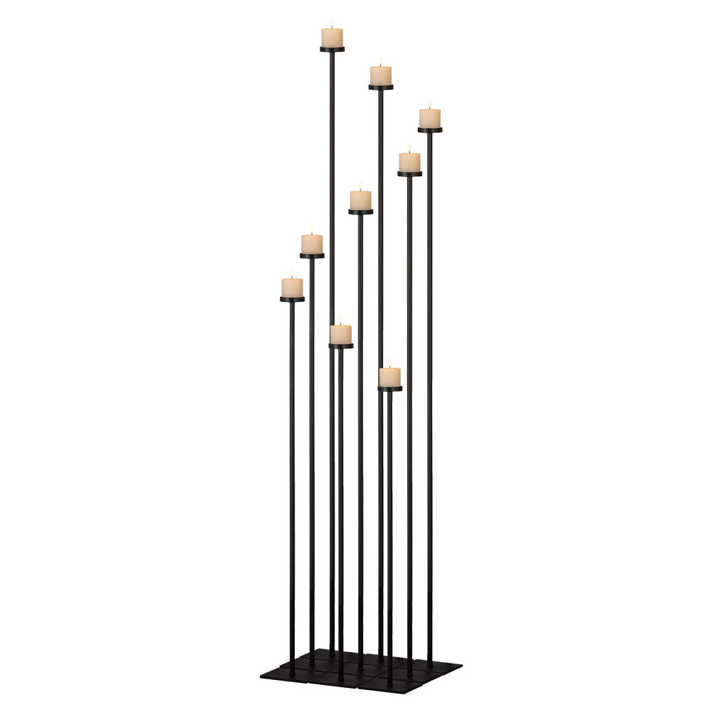60-Inch 9-Arm Floor Candelabra Holder | Tall Metal Candlestick Stand