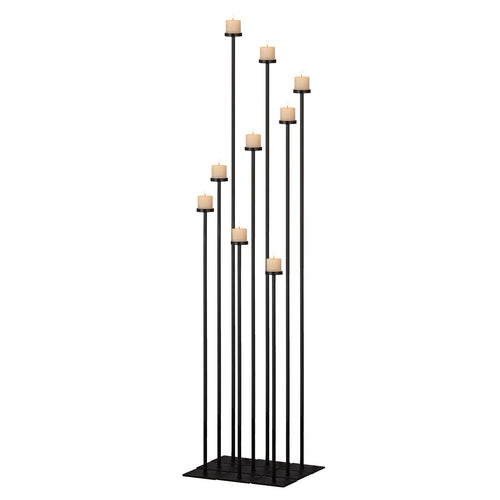 60-Inch 9-Arm Floor Candelabra Holder | Tall Metal Candlestick Stand