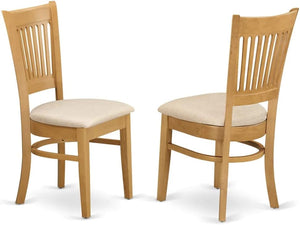 7-Piece Oval Dining Table Set with Butterfly Leaf & 6 Upholstered Chairs