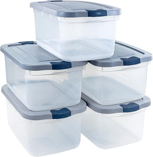 Clear Storage Totes with Snap-Fit Lids – Multi-Size Packs