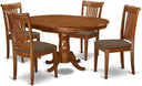 7-Piece Oval Dining Table Set with 6 Upholstered Chairs