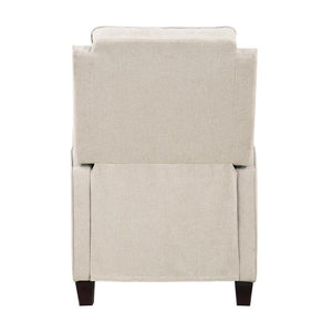 Push Back Recliner Chair – Fabric Upholstered, Solid Wood Frame
