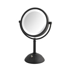 Lighted Tabletop Vanity Mirror with 1X & 8X Magnification