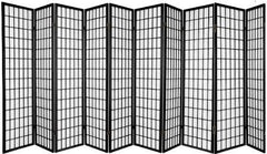 10-Panel Shoji Room Divider – Black