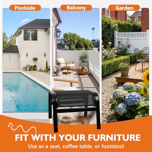 Outdoor Ottoman Footrest Set of 2