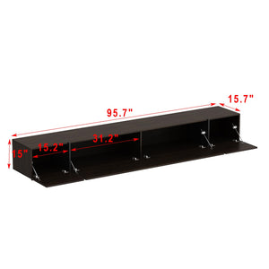 95" TV Stand with Flip-Down Drawers
