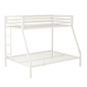 Twin Over Full Metal Bunk Bed with Ladder and Guardrail