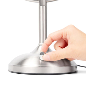 LED Lighted Tabletop Vanity Mirror with 10X/1X Magnification