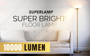 LED Floor Lamp – 10000 Lumen, Dimmable, 5 Color Temperatures
