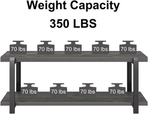 Industrial Entryway Bench with Shoe Storage – 47 Inch