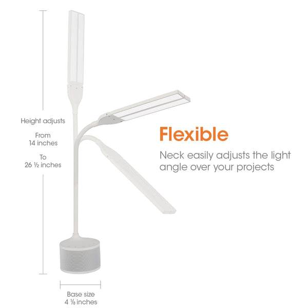 LED Desk Lamp with Bluetooth Speaker & Dual Adjustable Shades