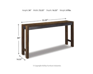 Long Counter Height Dining Table – 72" Two-Tone Brown