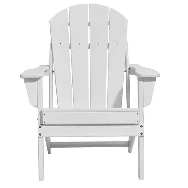 Folding Adirondack Chairs Set of 2 with Cup Holder