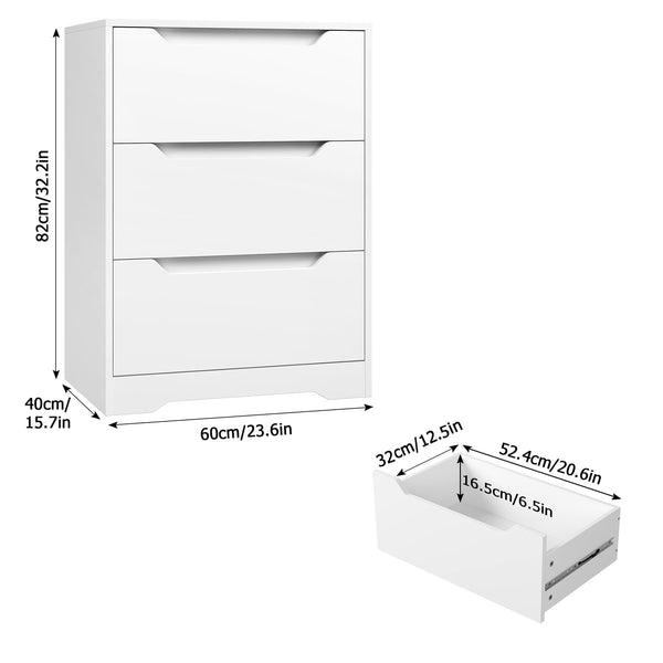 3-Drawer Dresser with Storage