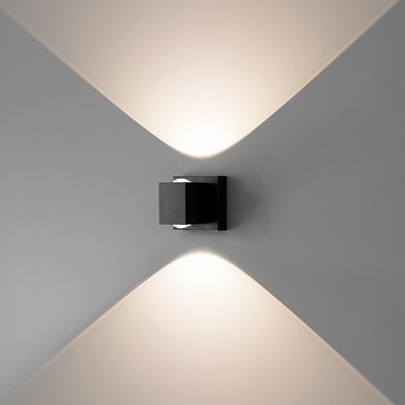 Square LED Wall Sconce – Dimmable Indoor Hardwired Up Down Light