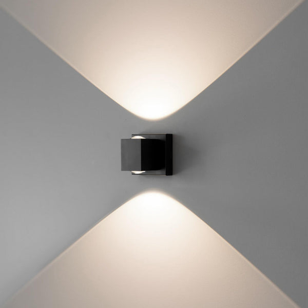 Square LED Wall Sconce – Dimmable Indoor Hardwired Up Down Light
