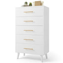 Tall Dresser with 5 Drawers – White