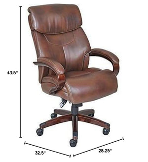 Executive Bonded Leather Office Chair – Brown