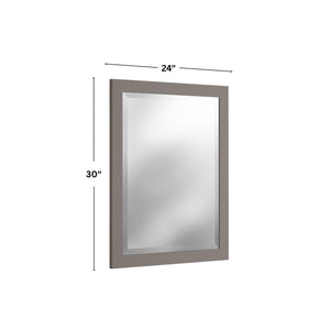 24" x 30" Beveled Bathroom Vanity Mirror – Wood Frame